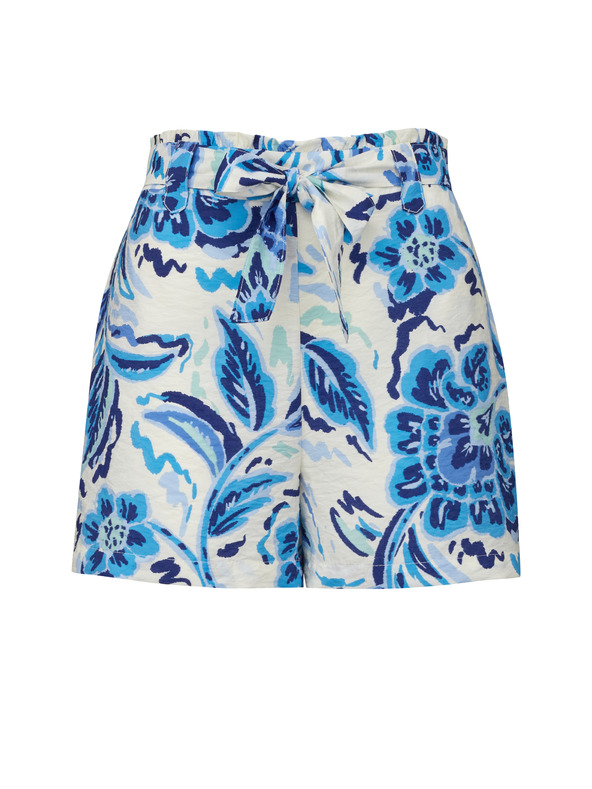 Orsay Hellblaue gemusterte Damen-Shorts ORSAY