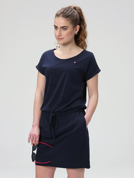 Loap Dunkelblaues Damen-Sommerkleid LOAP BLADANA