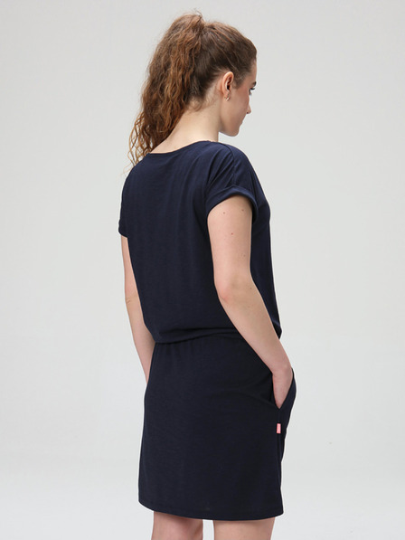Loap Dunkelblaues Damen-Sommerkleid LOAP BLADANA