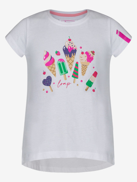Loap Weißes Mädchen-T-Shirt mit LOAP BESNUDA-Aufdruck