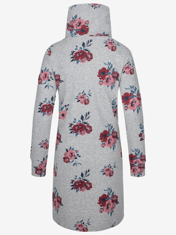 Loap Hellgraues Damen-Blumenkleid LOAP Ebuna