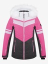 Loap Graue und rosa Damen-Skijacke LOAP ORINNA