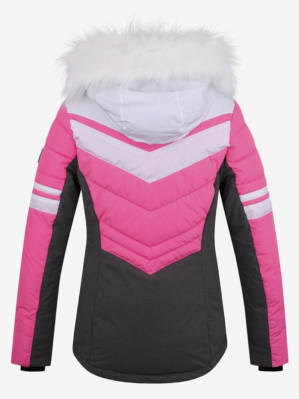 Loap Graue und rosa Damen-Skijacke LOAP ORINNA