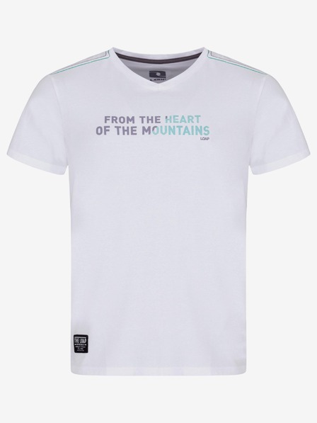 Loap Weißes Herren-T-Shirt mit LOAP ALPRON