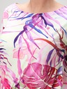 Loap Grünes und rosa Damen-Sommerkleid mit tropischem Muster LOAP ANUMA