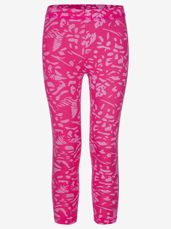 Loap Dunkelrosa Mädchen-Leggings mit Blumenmuster LOAP BYKRA