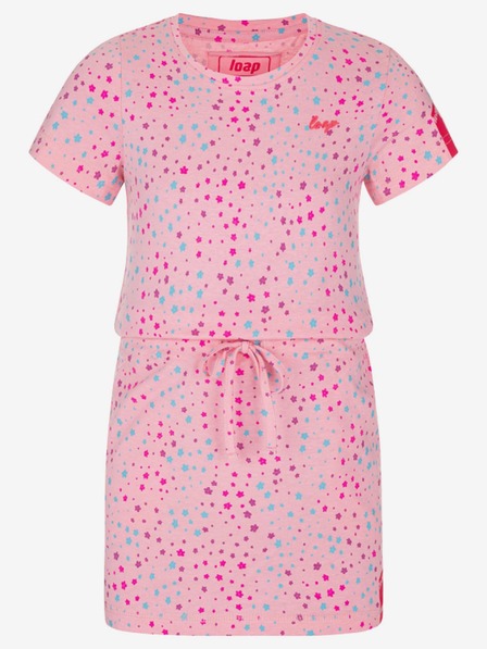 Loap Rosa gemustertes Mädchenkleid LOAP BESNA