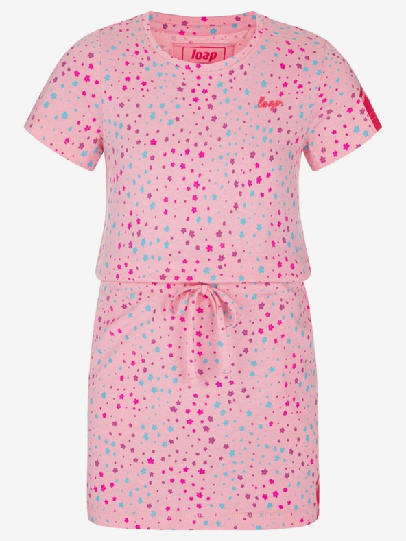 Loap Rosa gemustertes Mädchenkleid LOAP BESNA