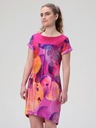 Loap Dunkelrosa gemustertes Damen-Sommerkleid LOAP ANNABELLE