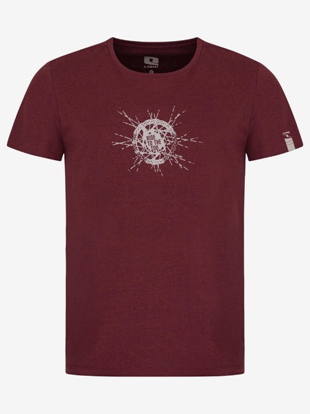 Loap Burgunderfarbenes bedrucktes Herren-T-Shirt LOAP BERDICHO