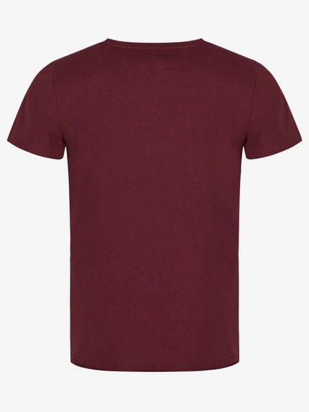 Loap Burgunderfarbenes bedrucktes Herren-T-Shirt LOAP BERDICHO