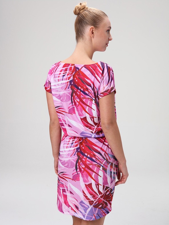 Loap Rosa gemustertes Kleid für Frauen LOAP Anuma