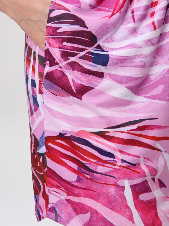 Loap Rosa gemustertes Kleid für Frauen LOAP Anuma