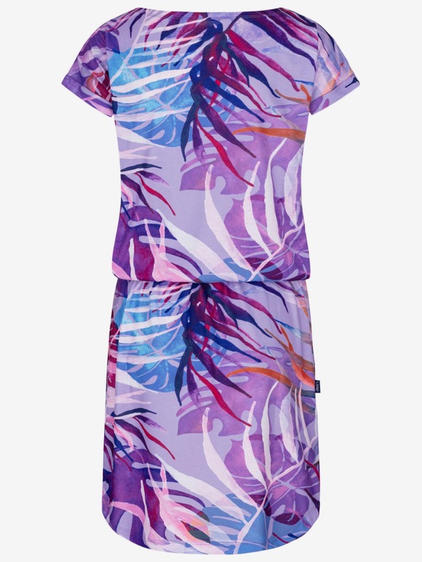 Loap Blau-violett gemustertes Damenkleid LOAP Anuma