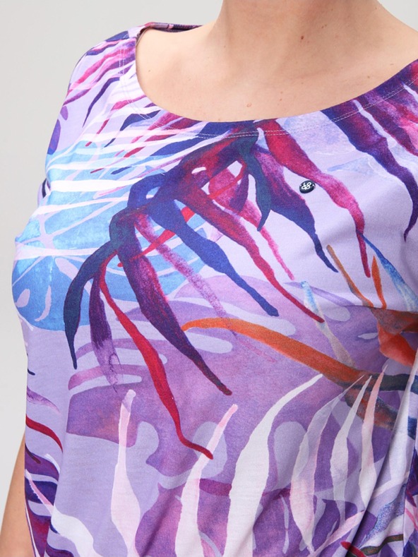 Loap Blau-violett gemustertes Damenkleid LOAP Anuma