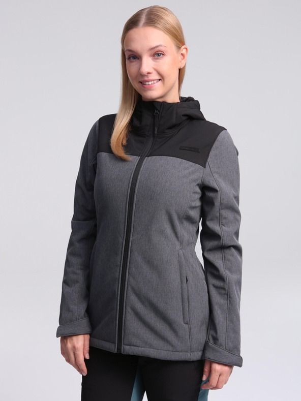 Loap Schwarze und graue Damen-Softshell-Jacke LOAP LUKA
