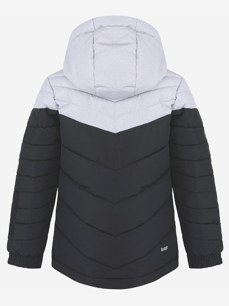Loap Weiß-schwarze Jungen-Skijacke LOAP Fullsac