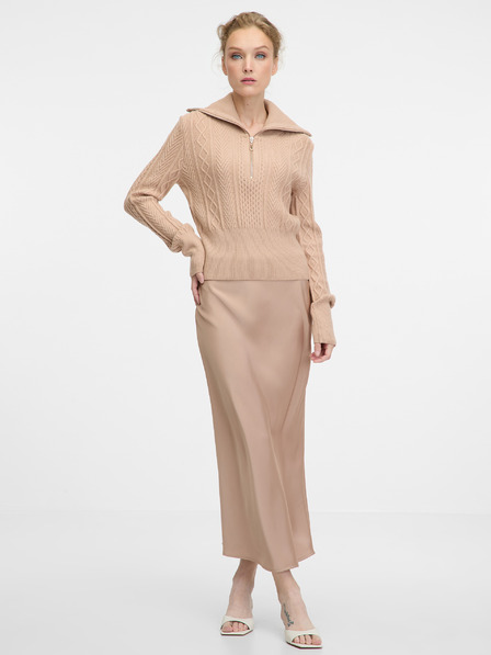 Orsay Beigefarbener Damen-Midirock ORSAY