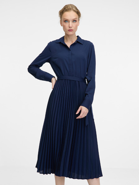 Orsay Dunkelblaues Damen-Midikleid ORSAY