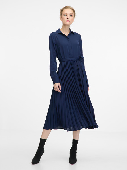 Orsay Dunkelblaues Damen-Midikleid ORSAY