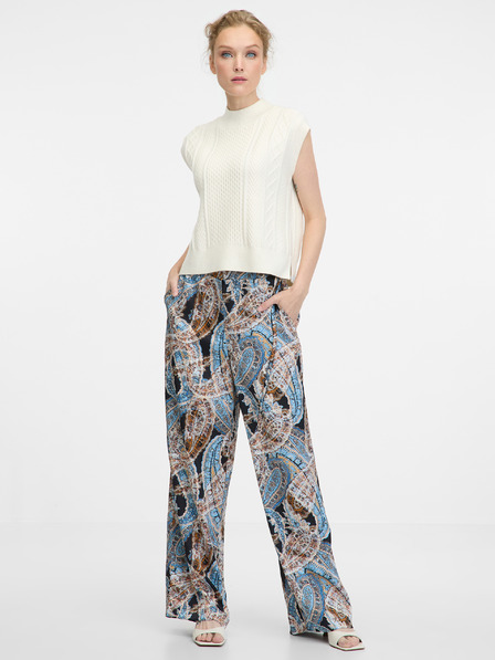 Orsay Blaue gemusterte Damenhose ORSAY