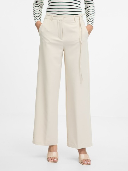 Orsay Cremefarbene weite Damenhose ORSAY