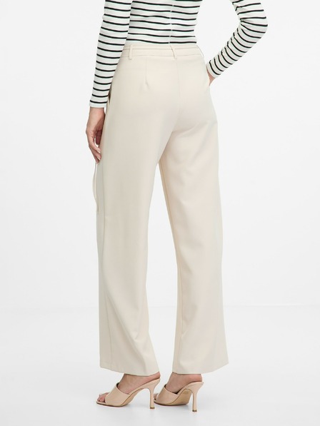 Orsay Cremefarbene weite Damenhose ORSAY