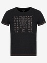 Loap Schwarzes gemustertes Herren-T-Shirt LOAP Alexus