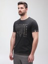 Loap Schwarzes gemustertes Herren-T-Shirt LOAP Alexus