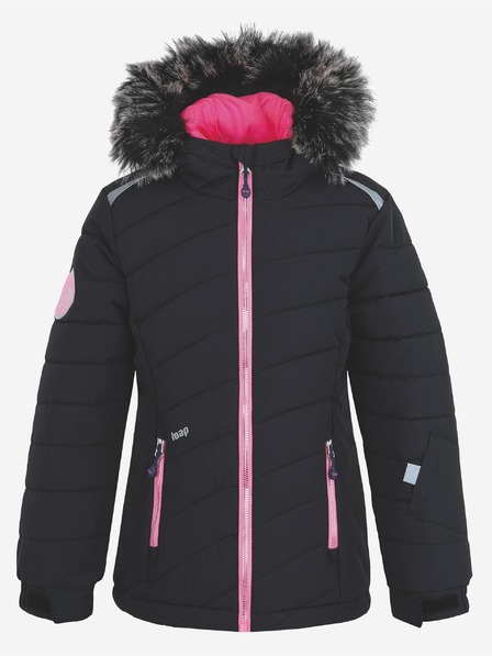 Loap Schwarze Skijacke für Mädchen LOAP Fuchsia