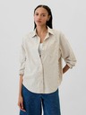 GAP Gestreiftes Oversize-Hemd Popeline Big Shirt GAP