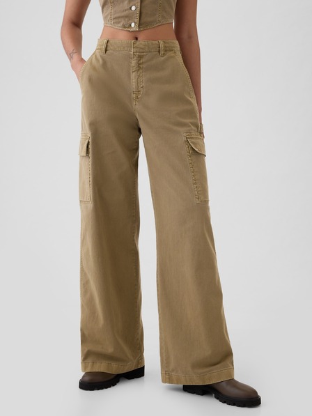 GAP Damen Baggy Khaki Cargohose mit Taschen GAP
