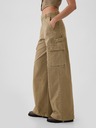 GAP Damen Baggy Khaki Cargohose mit Taschen GAP