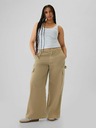 GAP Damen Baggy Khaki Cargohose mit Taschen GAP