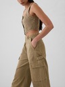 GAP Damen Baggy Khaki Cargohose mit Taschen GAP