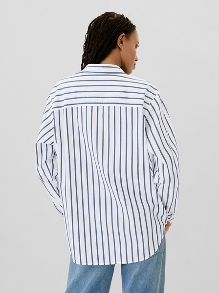 GAP Gestreiftes Oversized Hemd Poplin Big Shirt GAP