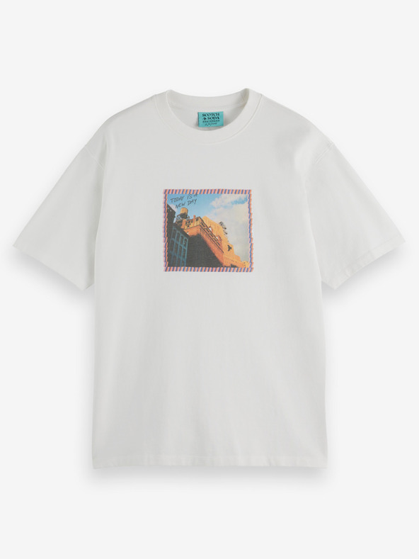Scotch & Soda Weißes Herren Scotch & Soda x Joe Jonas T-Shirt