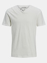 Jack & Jones Cremefarbenes Jack & Jones Esplit Hemd mit Knopfleiste