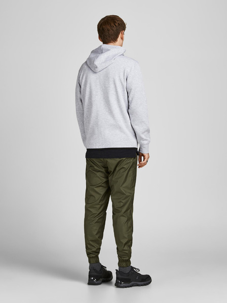 Jack & Jones Hellgrauer Jack & Jones Air Kapuzenpullover für Herren mit Reißverschluss