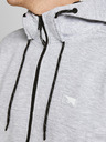 Jack & Jones Hellgrauer Jack & Jones Air Kapuzenpullover für Herren mit Reißverschluss