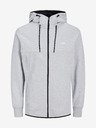 Jack & Jones Hellgrauer Jack & Jones Air Kapuzenpullover für Herren mit Reißverschluss