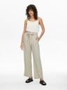 Jacqueline de Yong JDY Say Beige Weite Leinenhosen für Damen