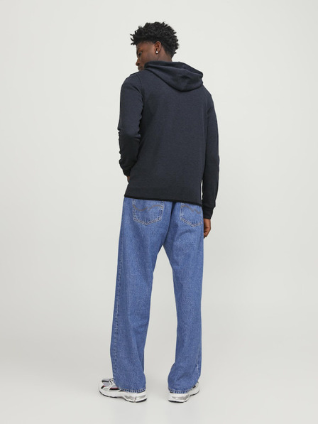 Jack & Jones Dunkelblaues Herren-Sweatshirt Jack & Jones Air mit Kapuze und Reißverschluss