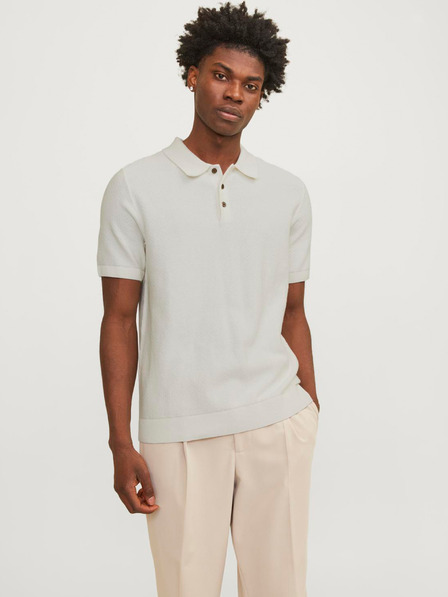 Jack & Jones Cremefarbenes Herren-Polo Jack & Jones Blusandri
