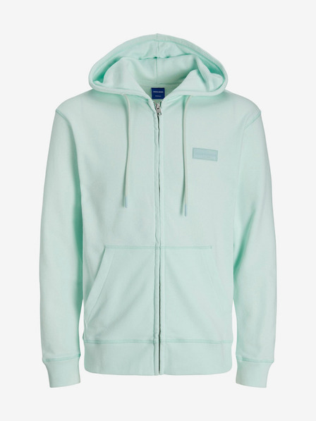 Jack & Jones Hellgrünes Herren Jack & Jones Faded Kapuzensweatshirt mit Reißverschluss