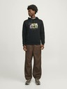 Jack & Jones Schwarzer Herren-Kapuzenpullover Jack & Jones Map