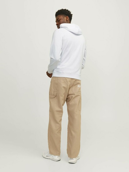 Jack & Jones Weißer Herren-Kapuzenpullover Jack & Jones Map