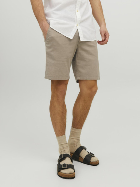 Jack & Jones Beige Herren Chino-Shorts mit Leinen Jack & Jones Dave
