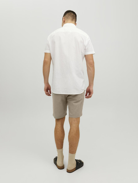 Jack & Jones Beige Herren Chino-Shorts mit Leinen Jack & Jones Dave