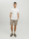 Jack & Jones Beige Herren Chino-Shorts mit Leinen Jack & Jones Dave